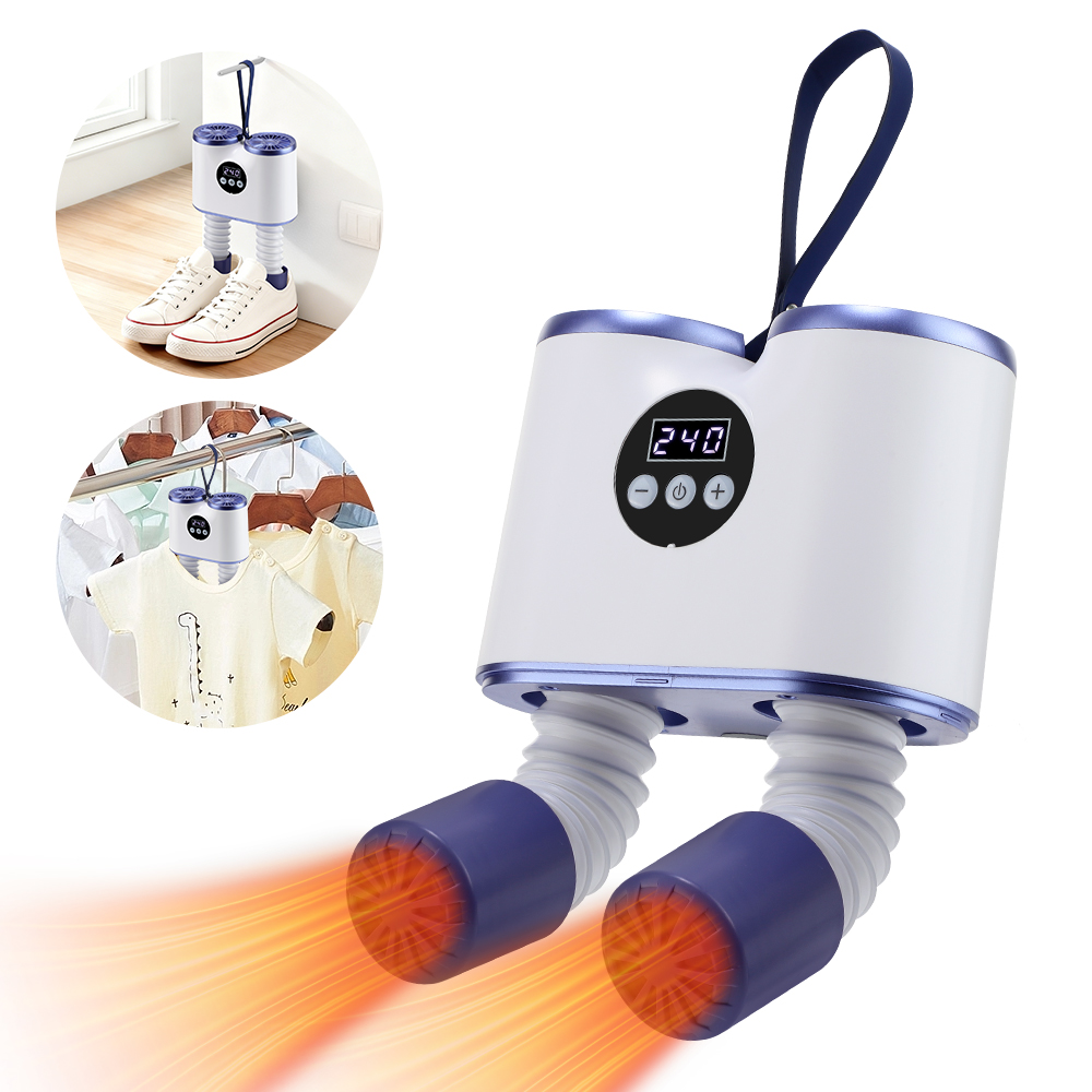 Smart Home Ventilation - Tragbarer Schuhtrockner mit Ventilator, Heißluftheizung, Feuchtigkeitsgeruch,