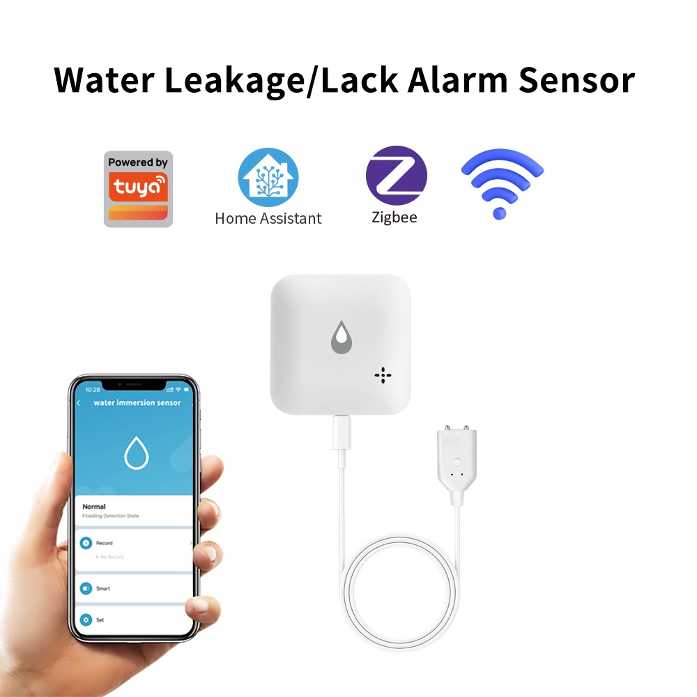 Smart Home Water Level Sensor - Lincukoo Tuya Zigbee3.0 Wasserleckage-/Mangelanwasser-Alarm-Sensor Smart WIFI