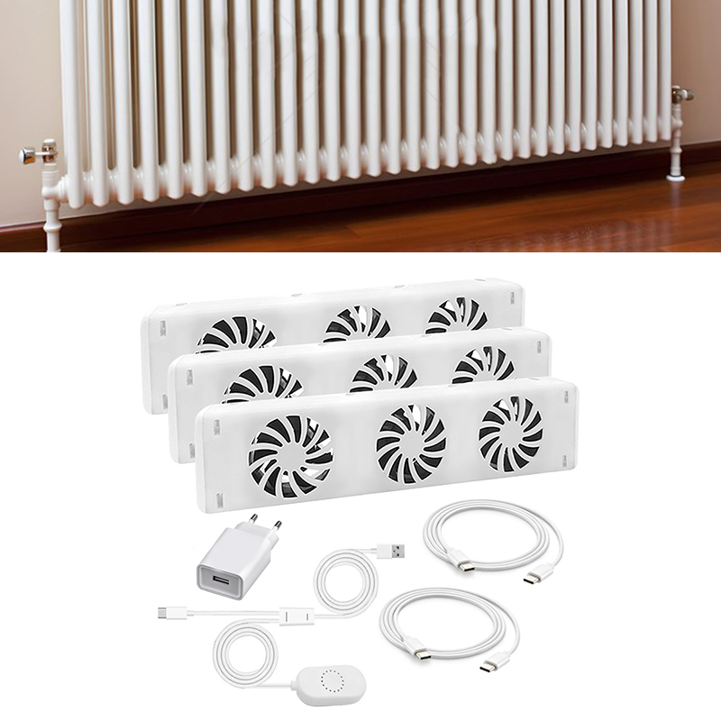 Smart Home Ventilation - 3-Lüfter-Smart-Heizkörperventilator für Heizung, Kamin, intelligente Kühlung,