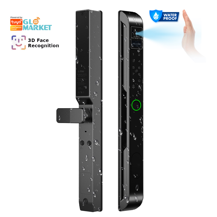 Smart Door Lock - Glomarket Schlankes Wasserdichtes Intelligentes Gesichtserkennungs-Digitalschloss Fingerabdruck-Passwort