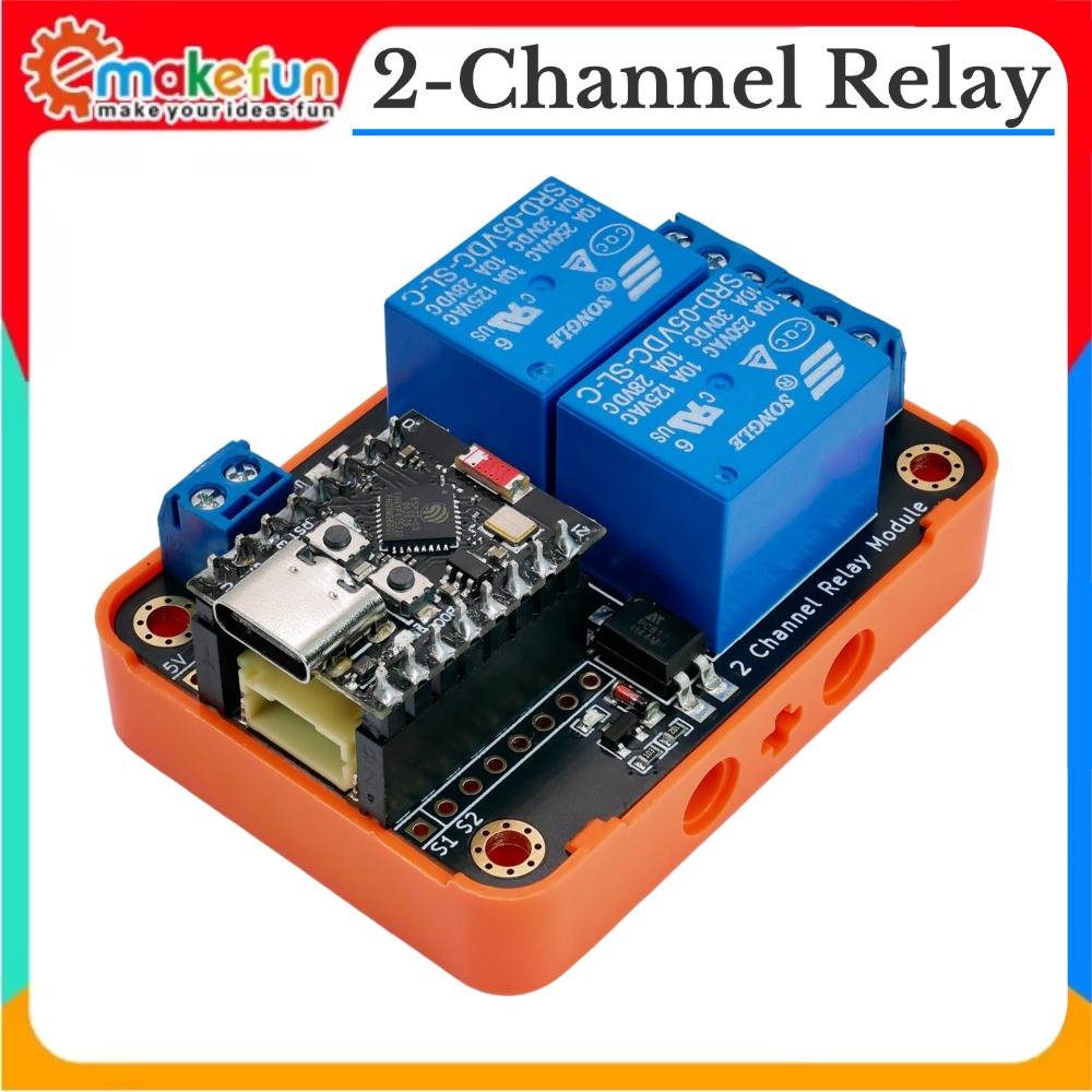 Smart Home Micro Bit - 2-Kanal-Relaismodul, Eingang 5V, aktiver Low-Trigger, optoisolierte