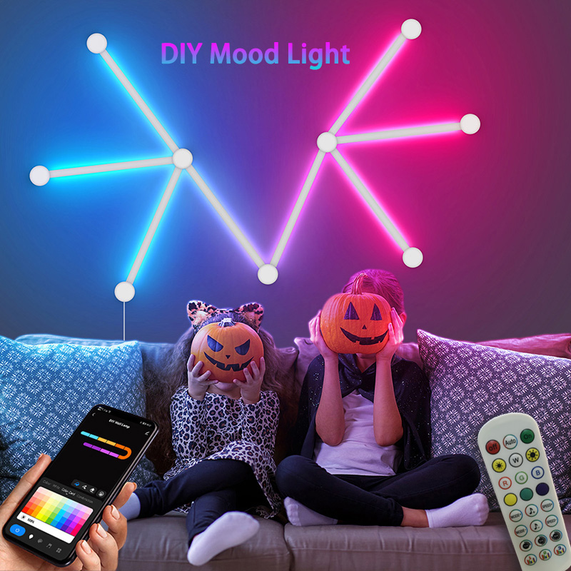 Smart Home Tv - Intelligente RGB-Wandleuchte, Bluetooth-APP-Verbindung, LED-Lichtleiste für Musikpartys,
