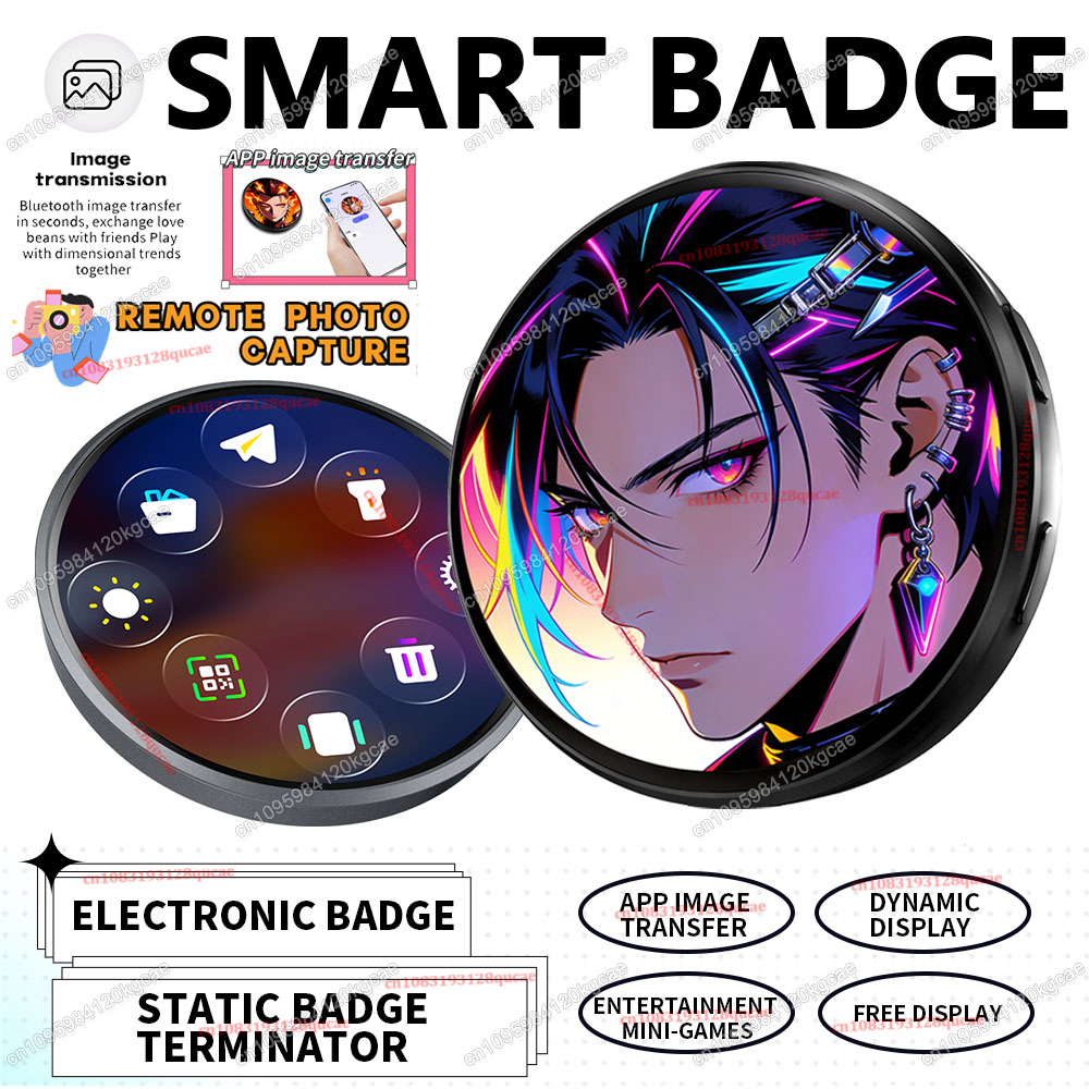 Smart Home Icon - Neues Anime E-Abzeichen Display-Pin mit Touchscreen
