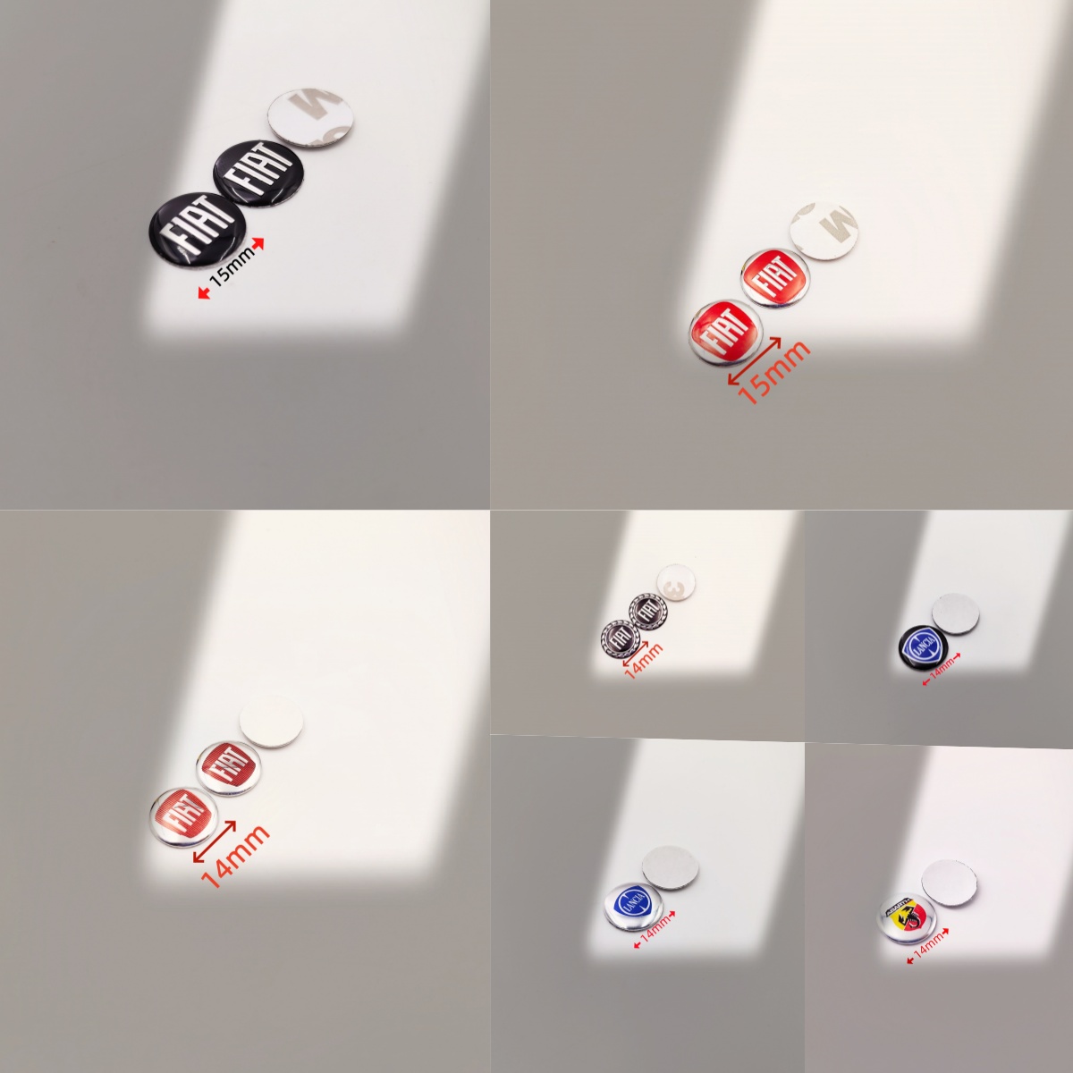 Smart Home Icon - Neues Metall-Emblem 14/15mm für Auto-Fernbedienungsschlüssel, Radio-Tasten-Aufkleber,