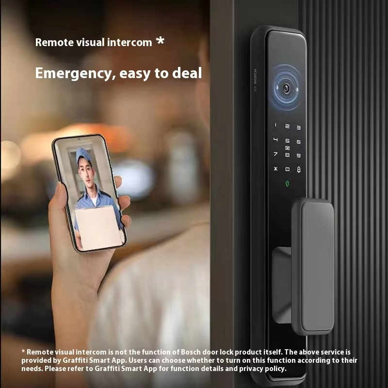 Smart Door Lock - Vollautomatisches Smart Lock EL600Vf Video-Gesichtserkennung Fingerabdruck-