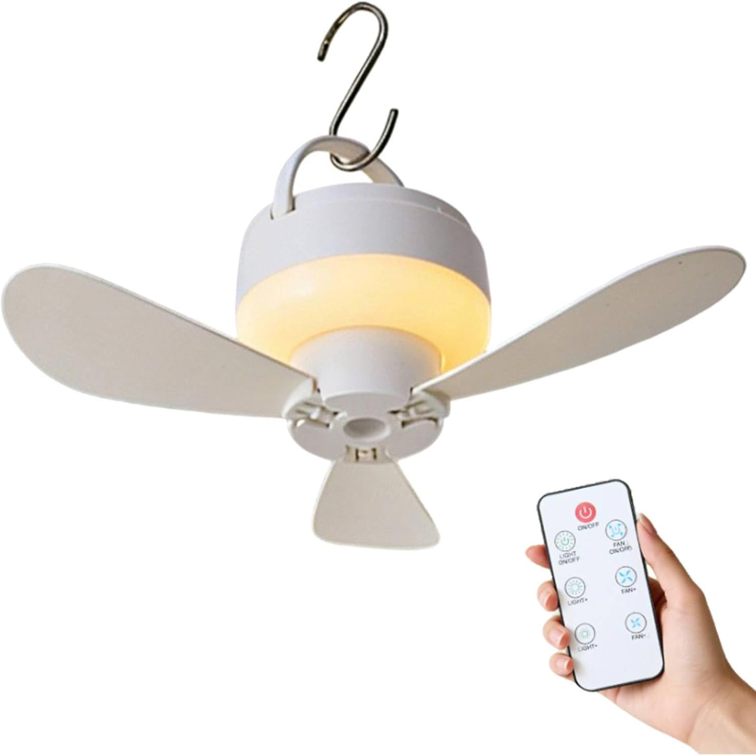 Smart Ceiling Fan - 5,51 Zoll dimmbare Deckenventilatorleuchte, geräuscharmer Betrieb,