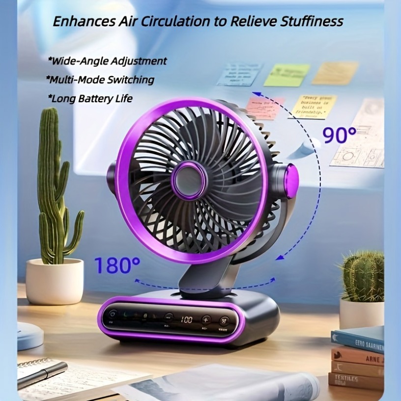 Smart Home Ventilation - Intelligenter Desktop-Umluftventilator mit 4 Modi und