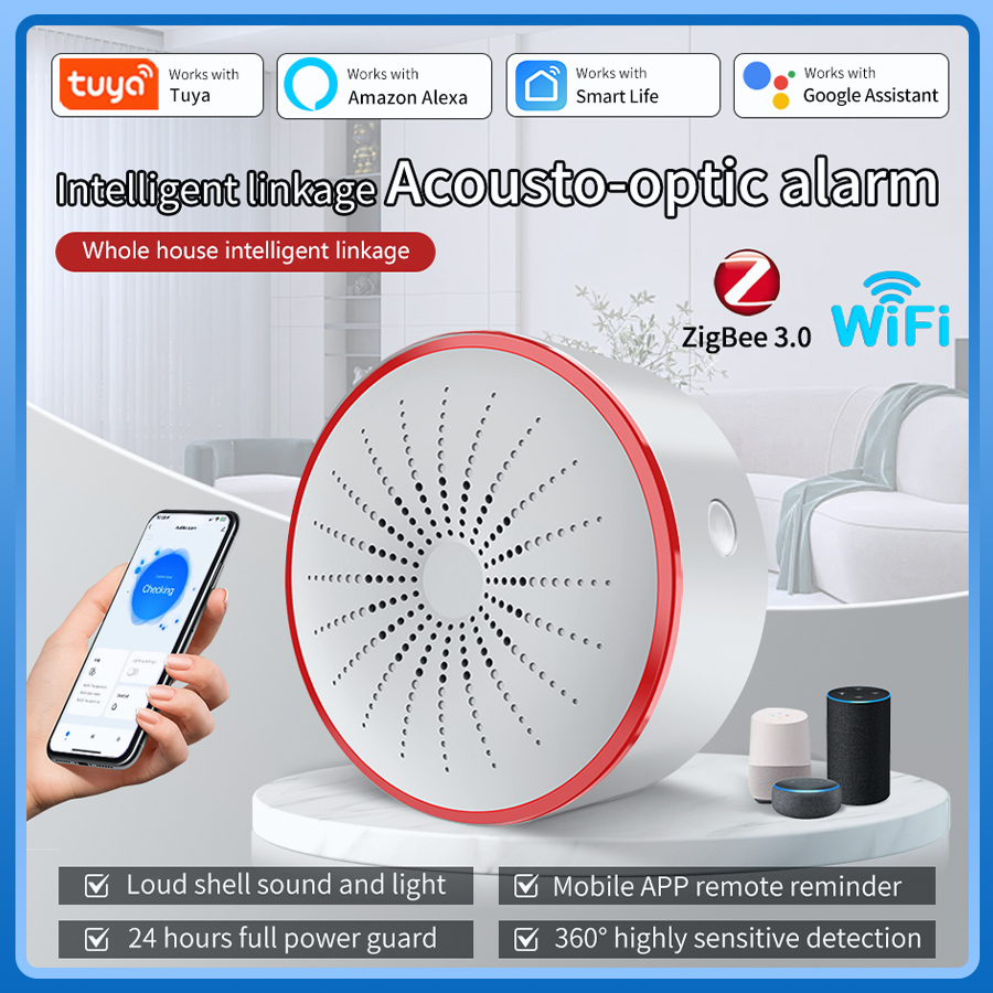 Smart Home Theater - Tuya WiFi ZigBee Alarm Sirene Sensor