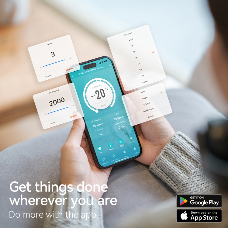 Modernes Wandmontiertes Lüftun – Smart Home Ventilation Bewertung und Preis