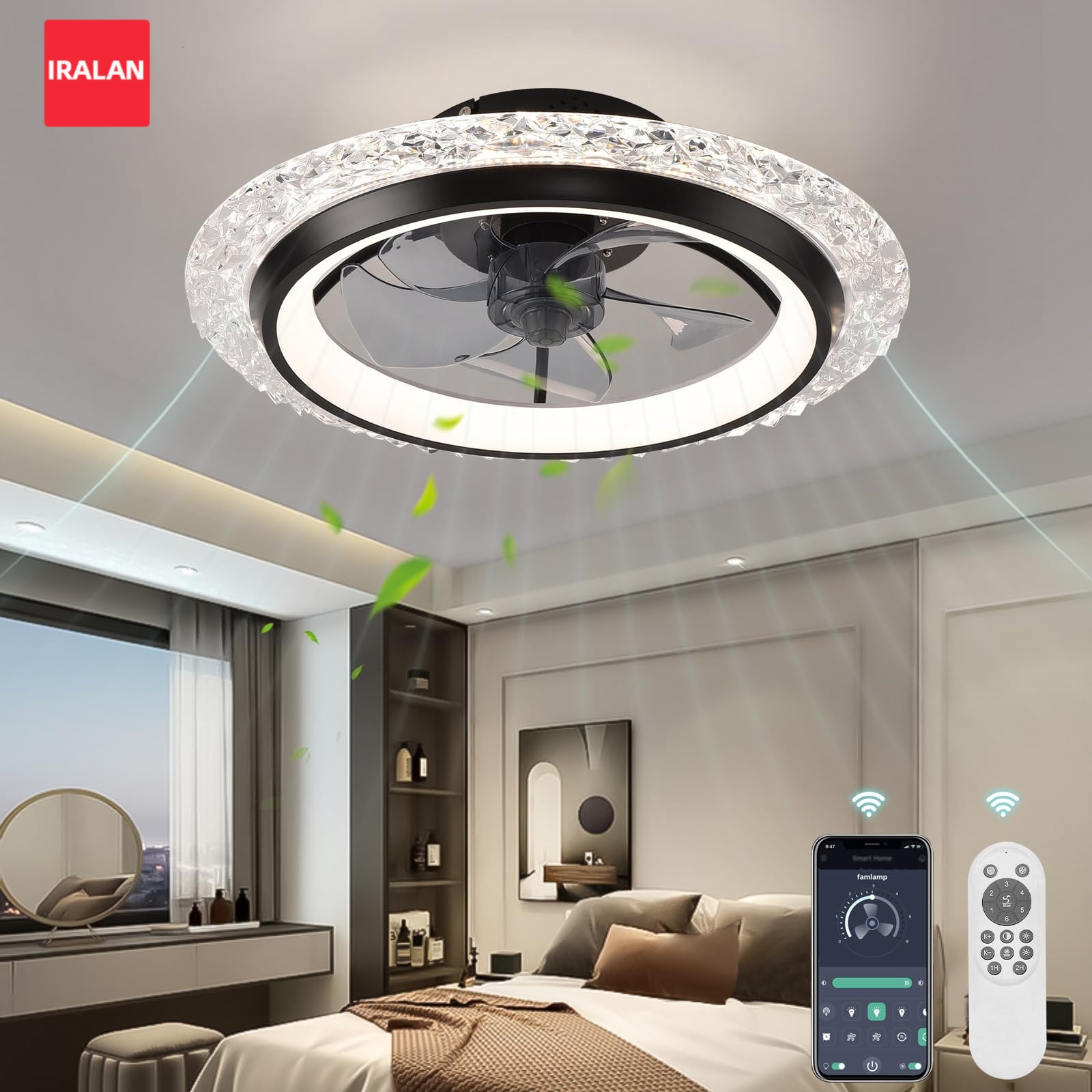 IRALAN Runder LED-Deckenleucht – Smart Ceiling Fan Bewertung und Preis