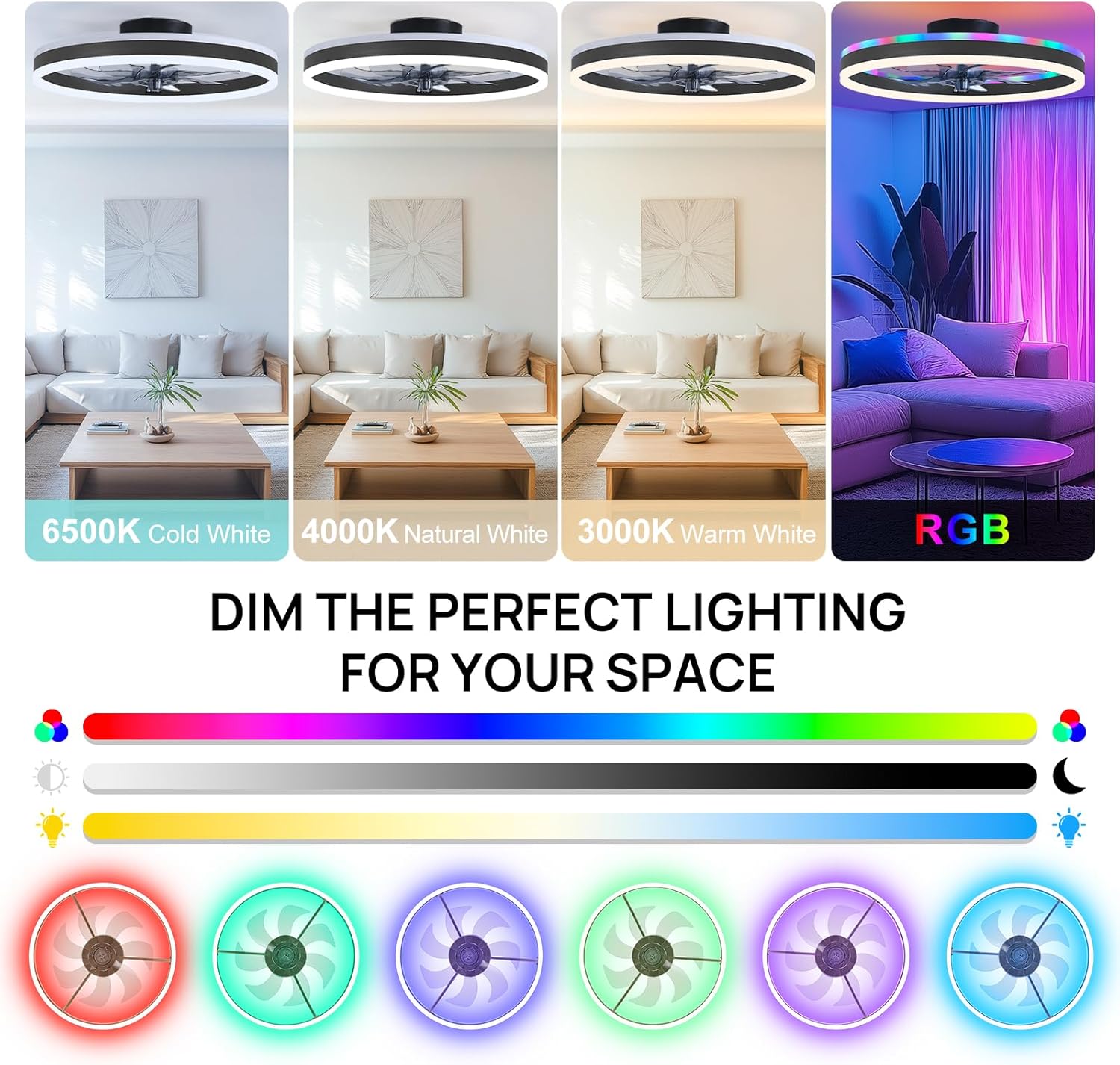 Intelligente RGB-Deckenventila – Smart Ceiling Fan Bewertung und Preis