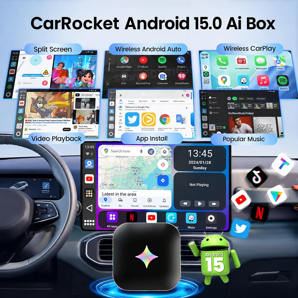 2026 Android 15 CarPlay AI Box – Smart Home Tv Bewertung und Preis